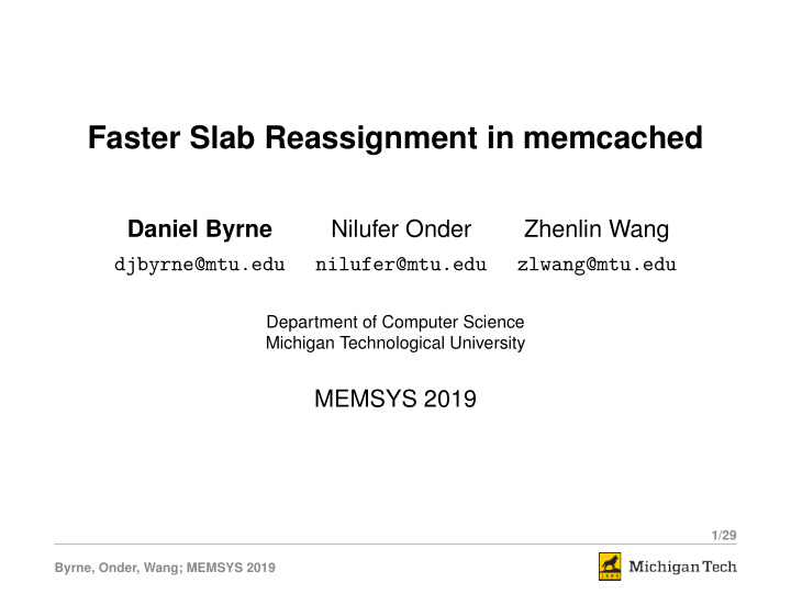 faster slab reassignment in memcached