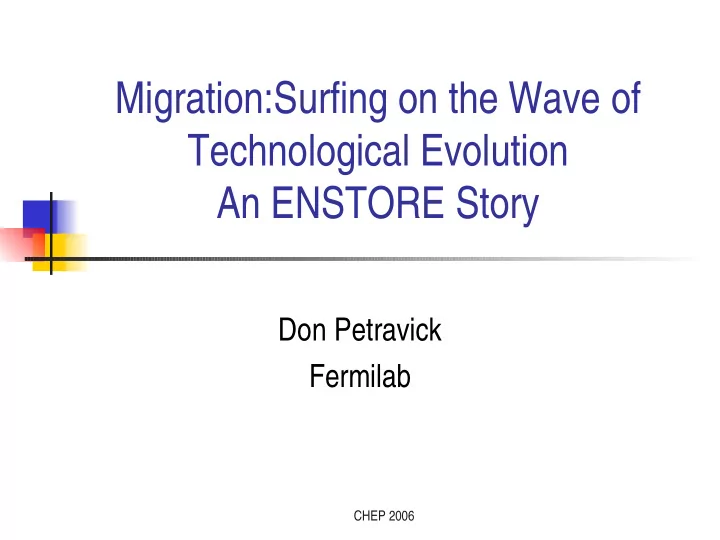 migration surfing on the wave of technological evolution