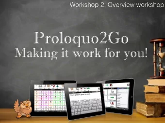 Workshop 2: Overview workshop Amanda Hartmann  Speech Pathologist  Inclusive Technology Consultant