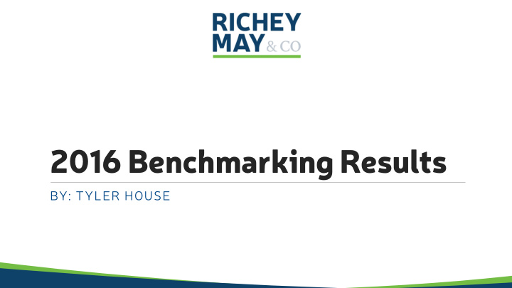 2016 benchmarking results