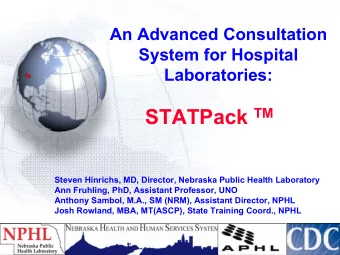 National Laboratory System- State  Lab Demonstration Projects, 2001  Washington  Minnesota