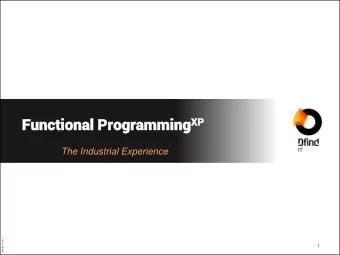 Functional  Functional Programm  Programming ing XP  XP  The Industrial Experience  2013-02-21 vers