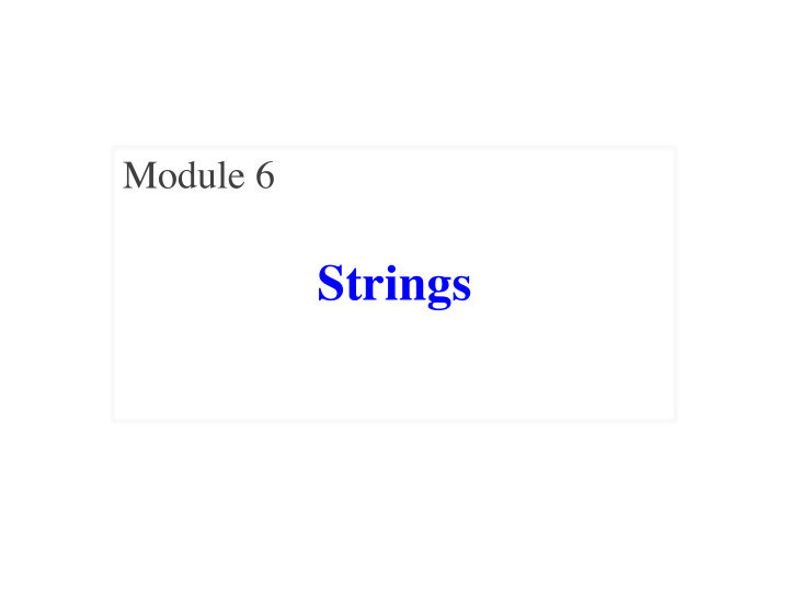 strings advanced string expressions an interesting problem