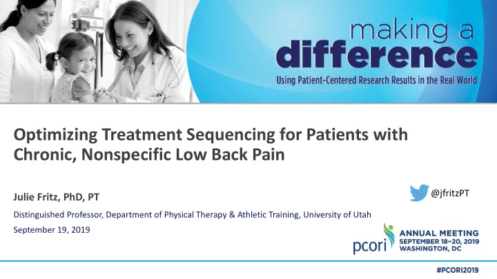optimizing treatment sequencing for patients with chronic