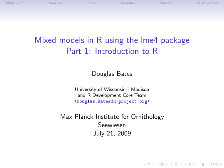 mixed models in r using the lme4 package part 1
