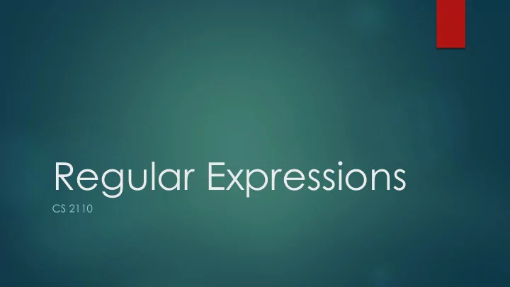 regular expressions