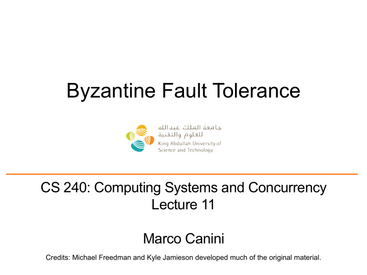 byzantine fault tolerance