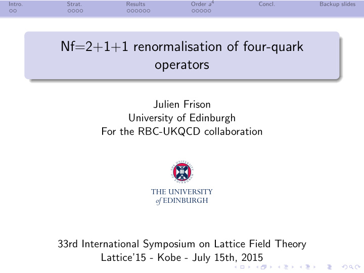 nf 2 1 1 renormalisation of four quark operators