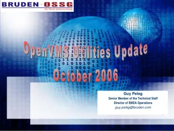 hhhh  Guy Peleg  Senior Member of the Technical Staff  Director of EMEA Operations