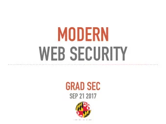 MODERN   WEB SECURITY  GRAD SEC  SEP 21 2017  TODAYS PAPERS  Misleading users  Browser