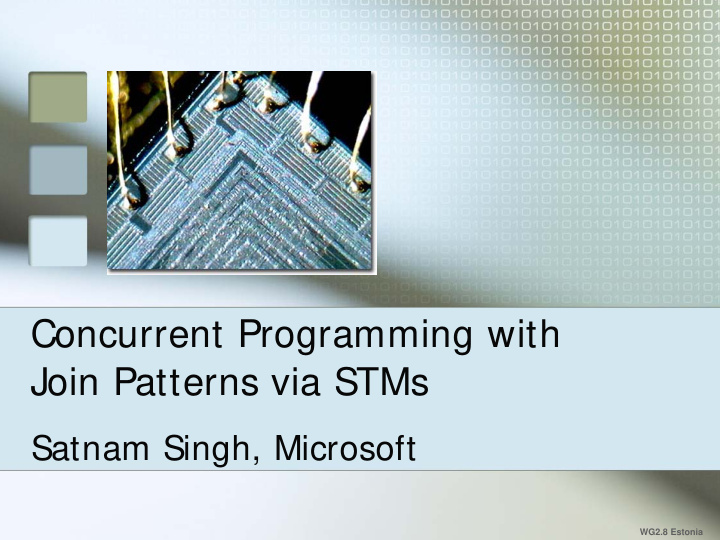 concurrent programming with join patterns via stms