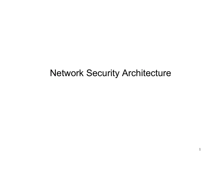 network security architecture