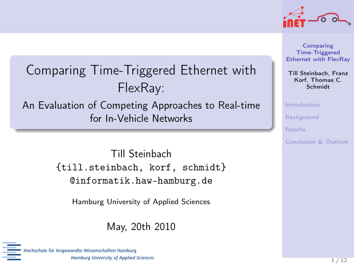 comparing time triggered ethernet with