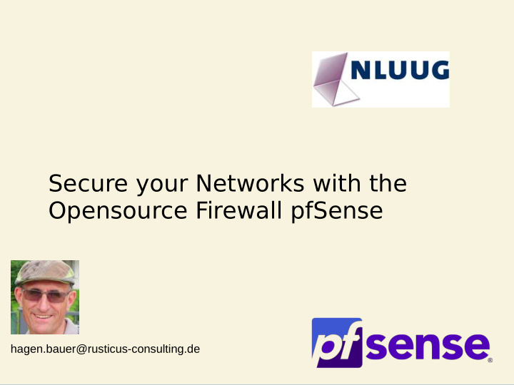 secure your networks with the opensource firewall pfsense
