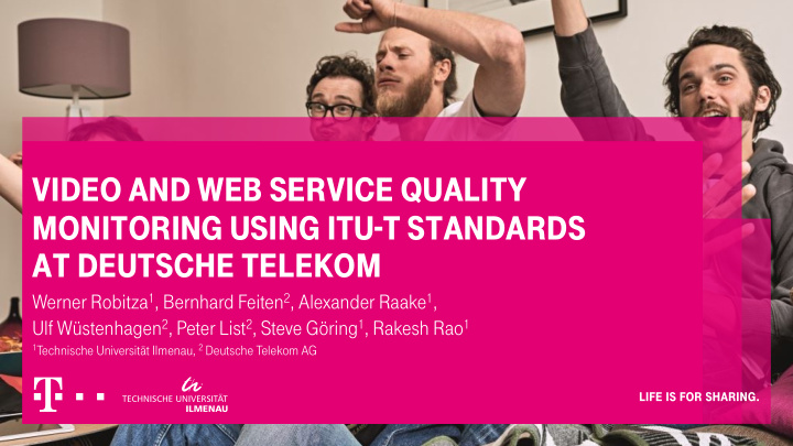 video and web service quality monitoring using itu t