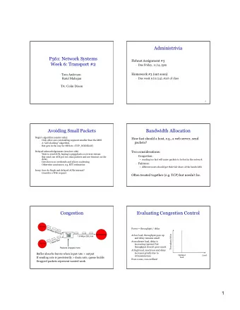 1  Fairness  Evaluating Fairness  First, need to define what is a fair allocation.  Consider n