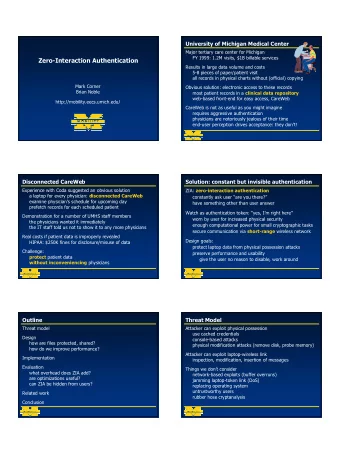 1  Design guidelines  Moving data from disk to cache  Protect file system data  Tokens cannot