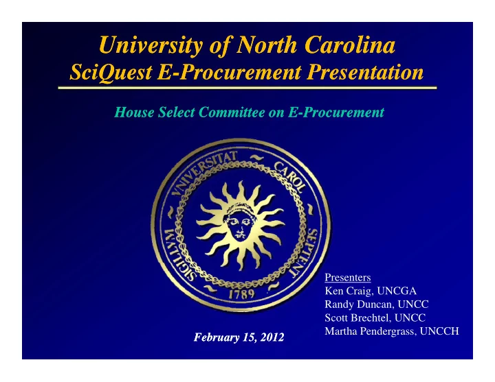 university of north carolina university of north carolina
