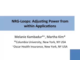 within  Applica/ons  Melanie  Kambadur* + ,  Martha  Kim*   * Columbia