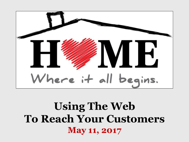using the web to reach your customers