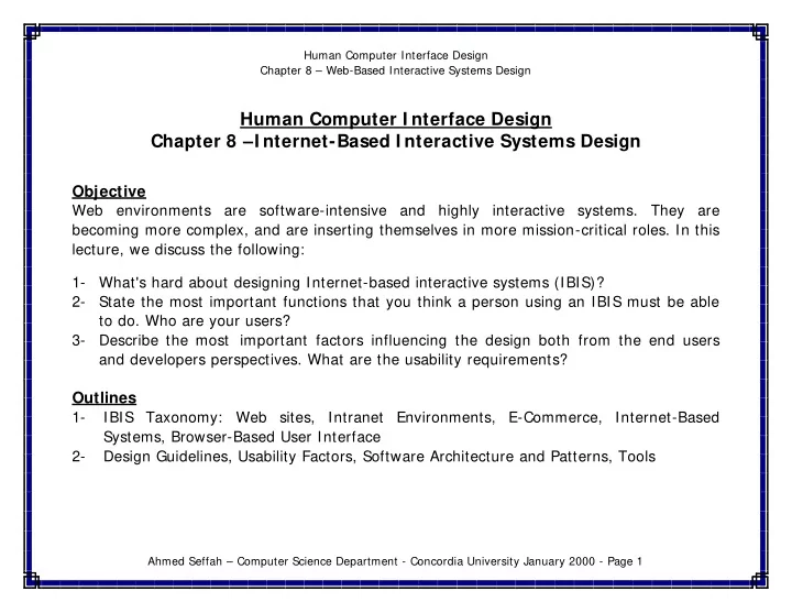 human computer i nterface design