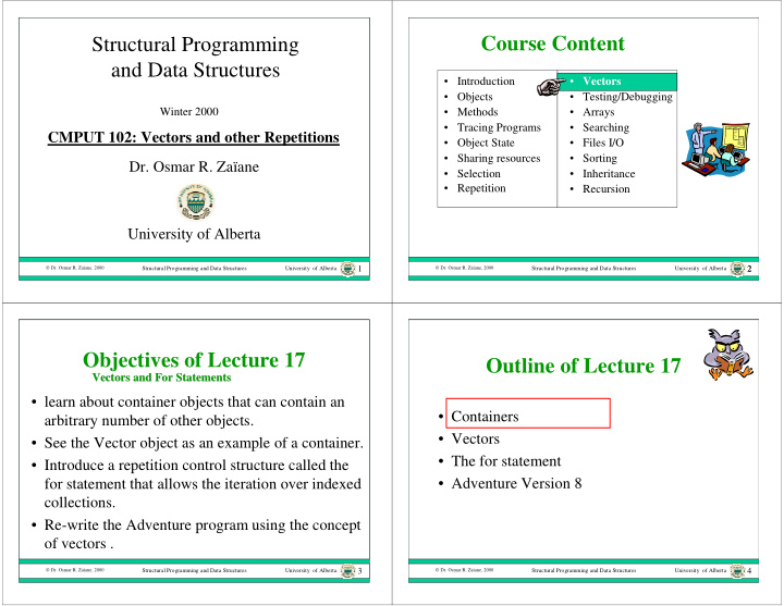 structural programming course content and data structures