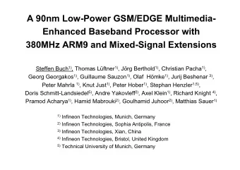 A 90nm Low-Power GSM/EDGE Multimedia-  Enhanced Baseband Processor with  380MHz ARM9 and