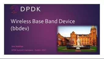 (bbdev)  Amr Mokhtar  DPDK Summit Userspace - Dublin- 2017  why baseband..?  MAC Tx Data  Downlink