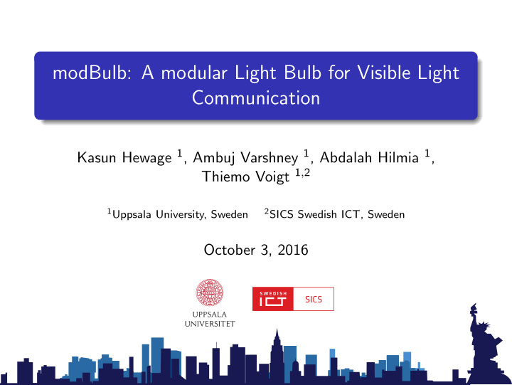 modbulb a modular light bulb for visible light