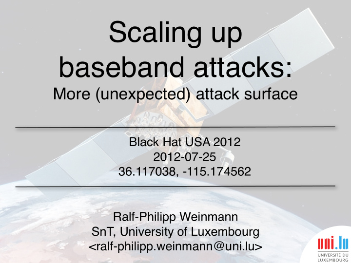scaling up baseband attacks