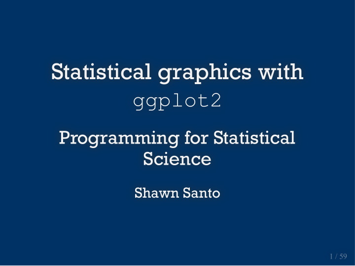 statistical graphics with statistical graphics with
