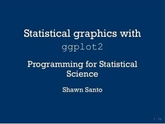 Statistical graphics with  Statistical graphics with  ggplot2  ggplot2  Programming for Statistical