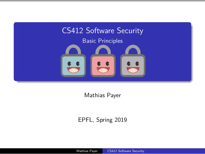 cs412 software security
