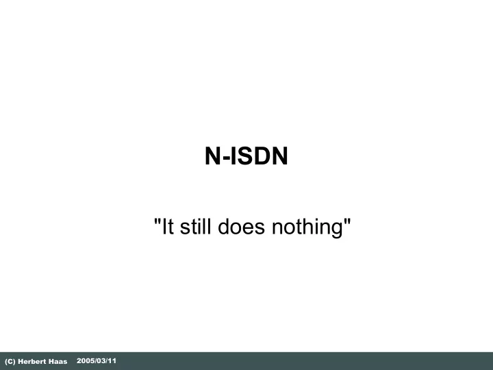 n isdn
