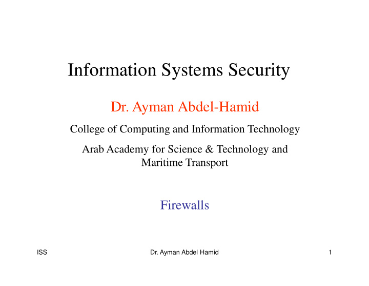 information systems security