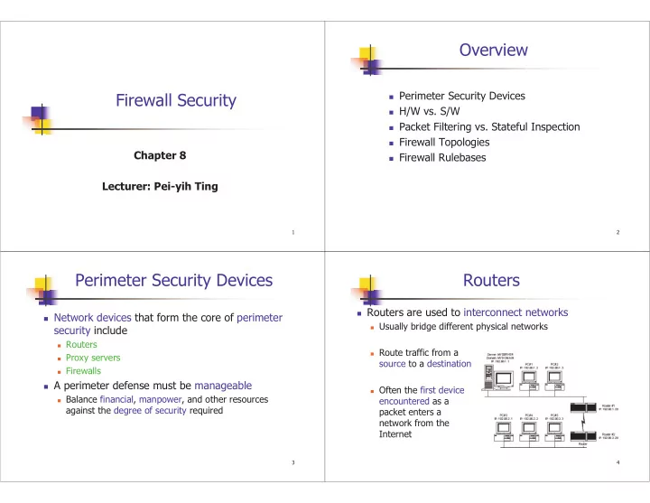 overview firewall security