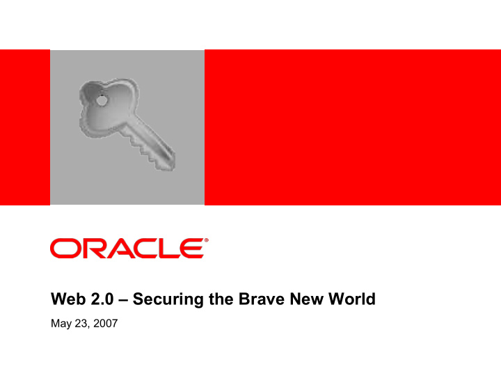 web 2 0 securing the brave new world