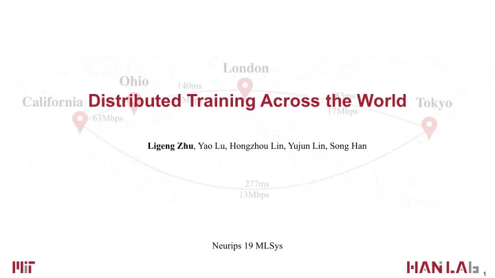 distributed training across the world