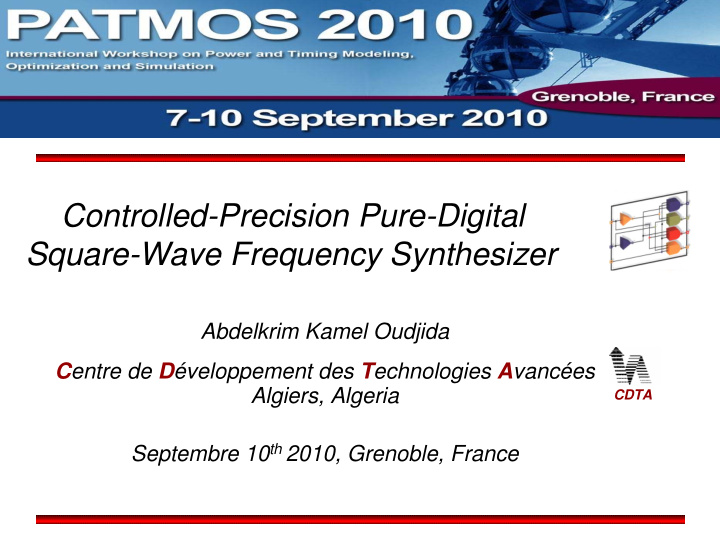 controlled precision pure digital square wave frequency