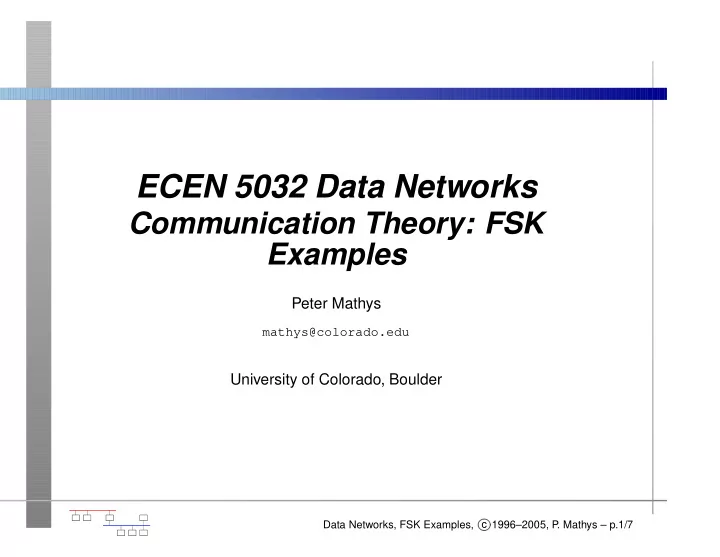 ecen 5032 data networks
