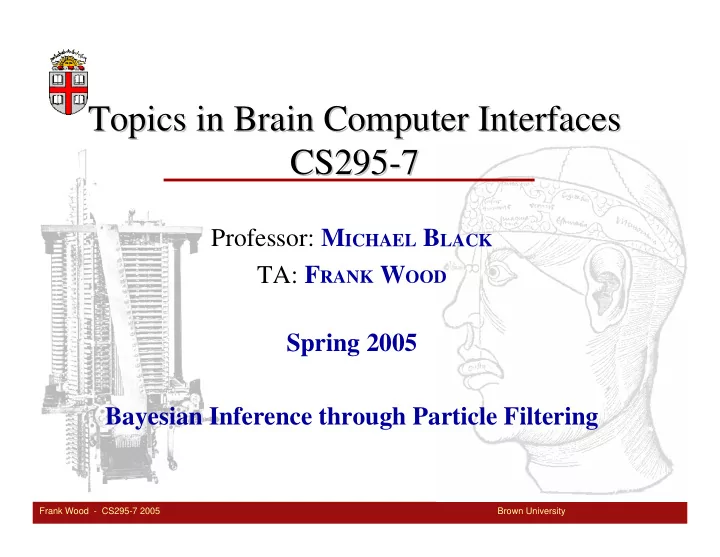 topics in brain computer interfaces topics in brain