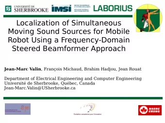 Localization of Simultaneous  Moving Sound Sources for Mobile  Robot Using a Frequency-Domain