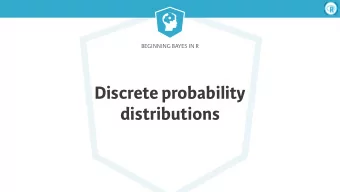 Discrete probability  distributions  Beginning Bayes in R  Course overview    Two schools of