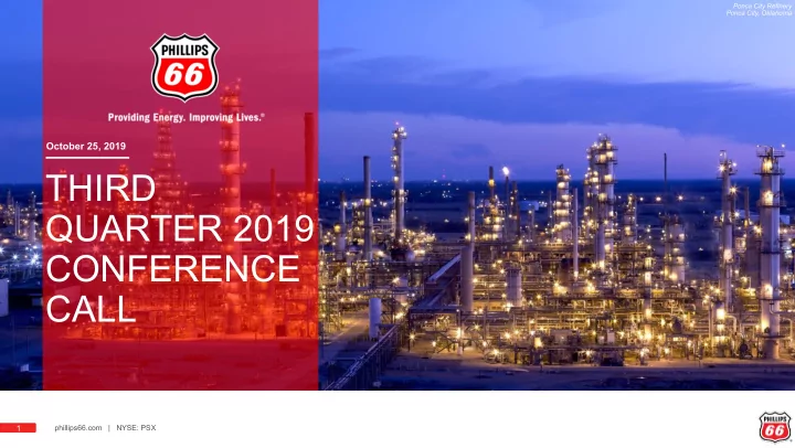 third quarter 2019 conference call