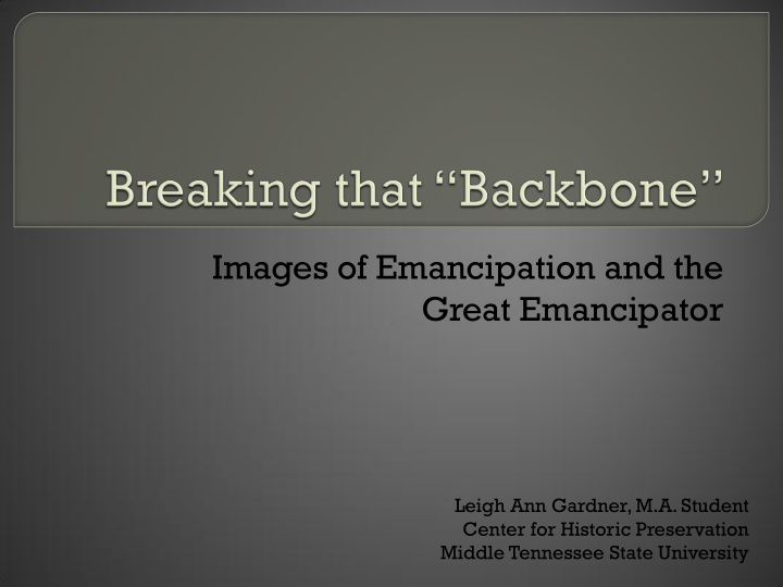 images of emancipation and the