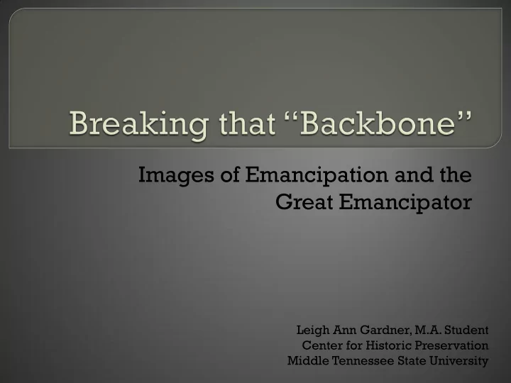 images of emancipation and the
