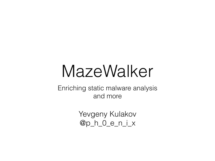 mazewalker