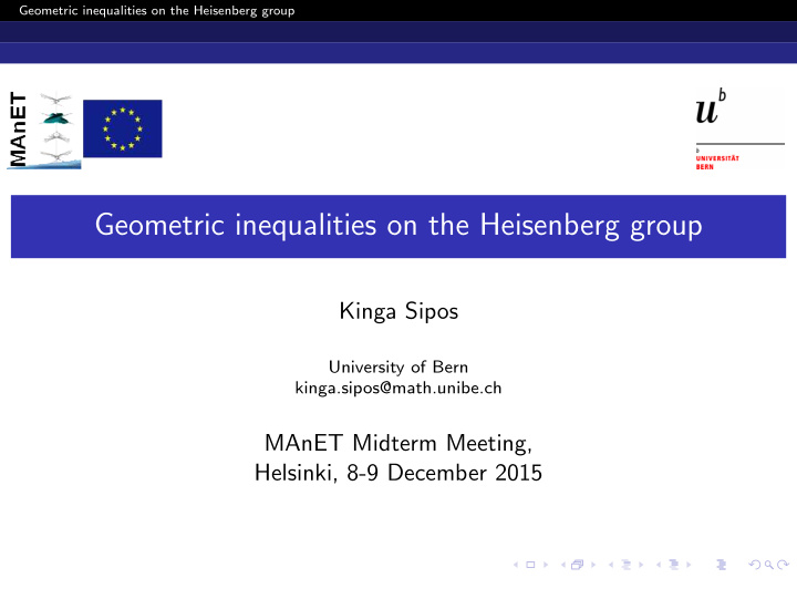 geometric inequalities on the heisenberg group