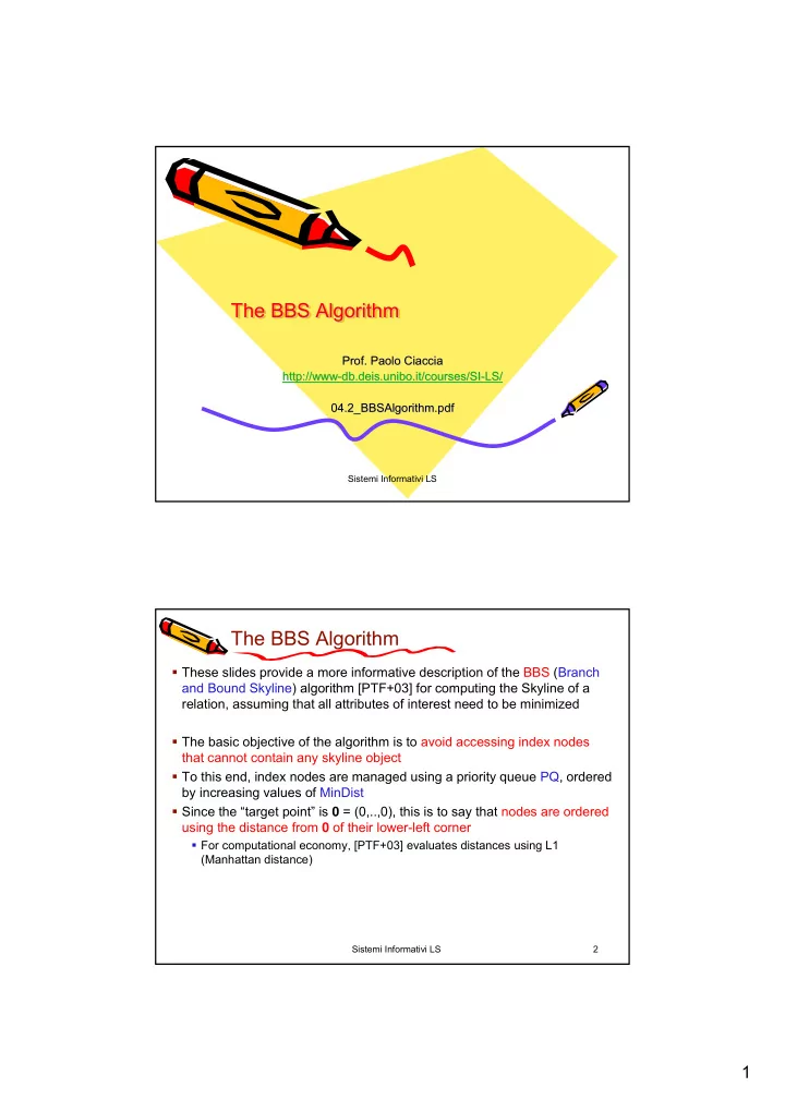 the bbs algorithm the bbs algorithm the bbs algorithm