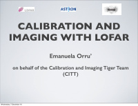 calibration and imaging with lofar